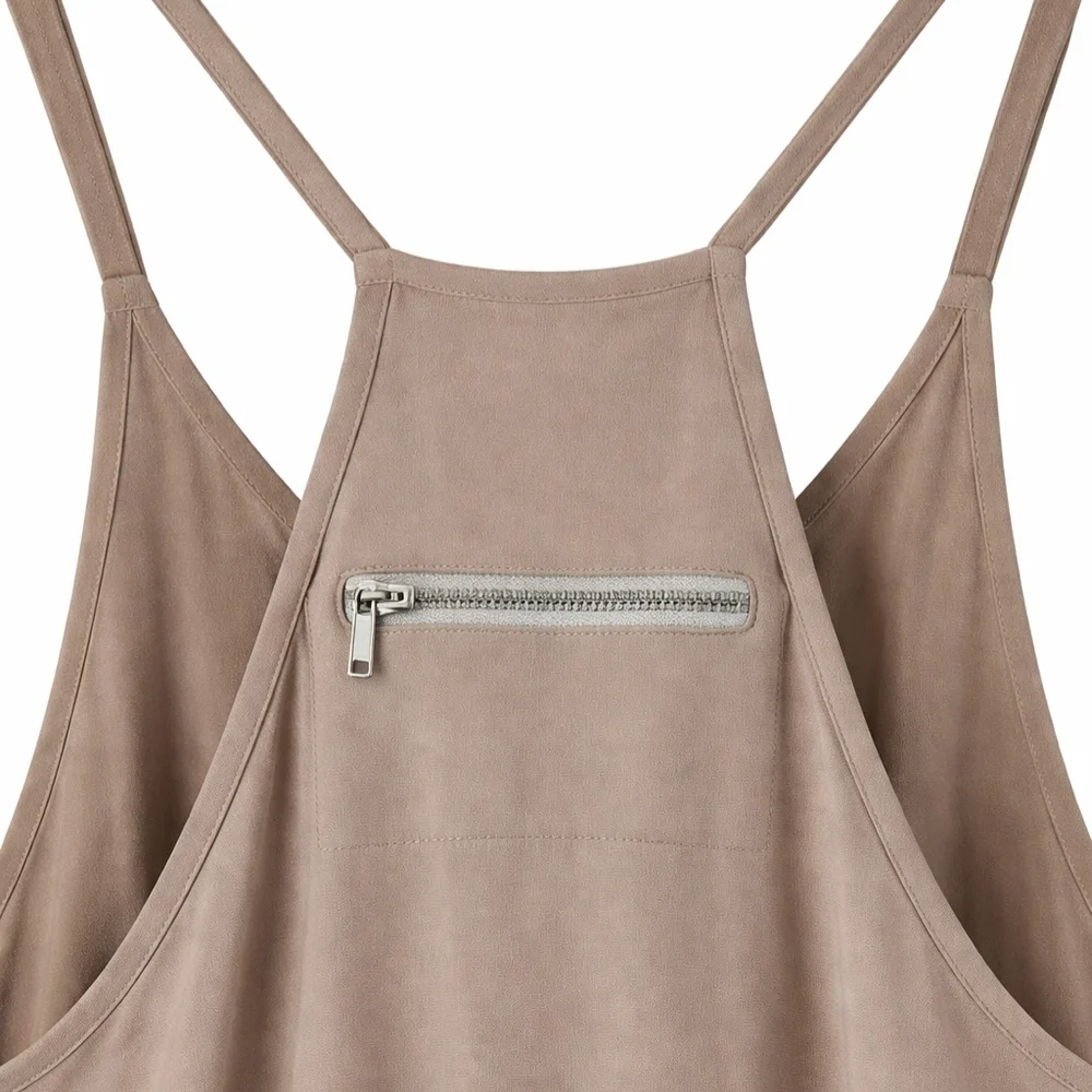 Free People FP Movement Hot Shot Onesie Mocha Latte M Slouchy Jumpsuit Athleisur - Picture 5 of 11